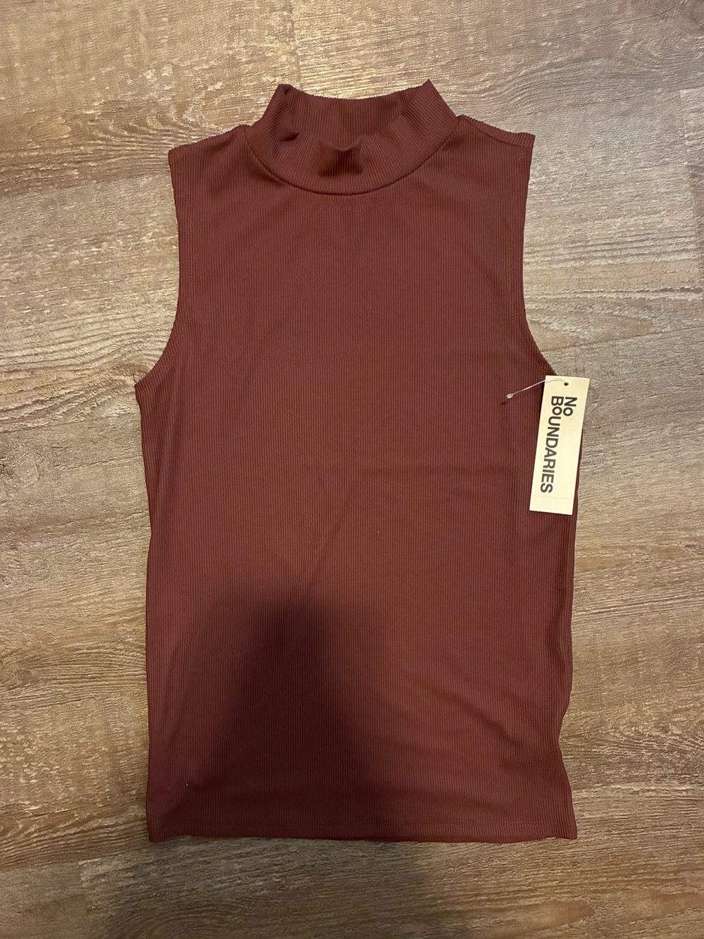 NWT Ribbed Mock Neck Brown Tank top